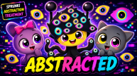 Sprunki characters covered in floating eyeballs