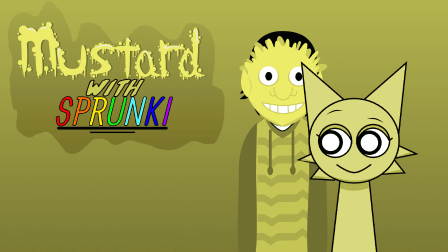 Mustard with Sprunki key art showing the Mustardman beside a yellow Vineria