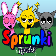 The Sprunki Retake cast on the mixing stage